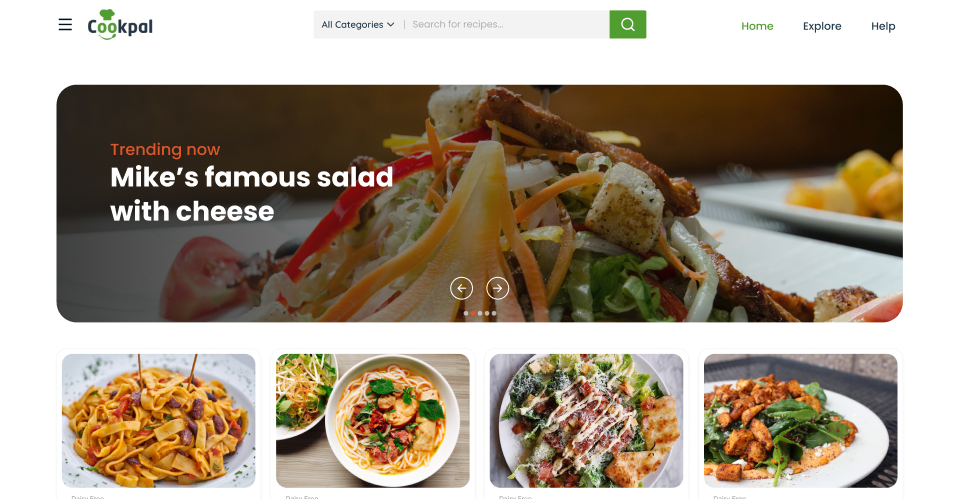 Food Website Design
